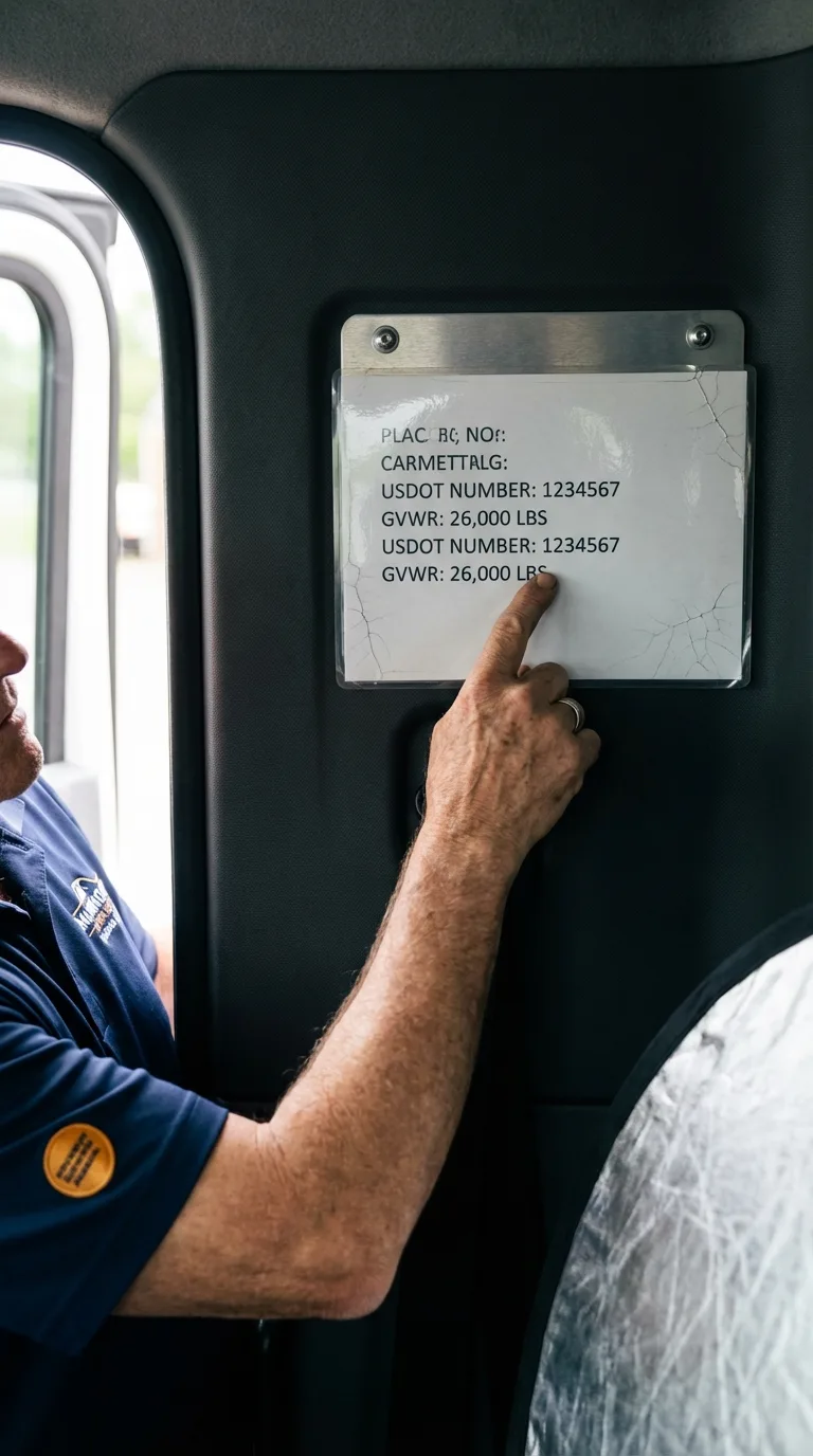 USDOT licensing placard verification in Mont Belvieu